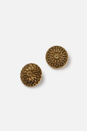 Vintage Floral Sunburst Ethnic Wear Button Gold Finish for Sherwani, Bandhgala and Blazer