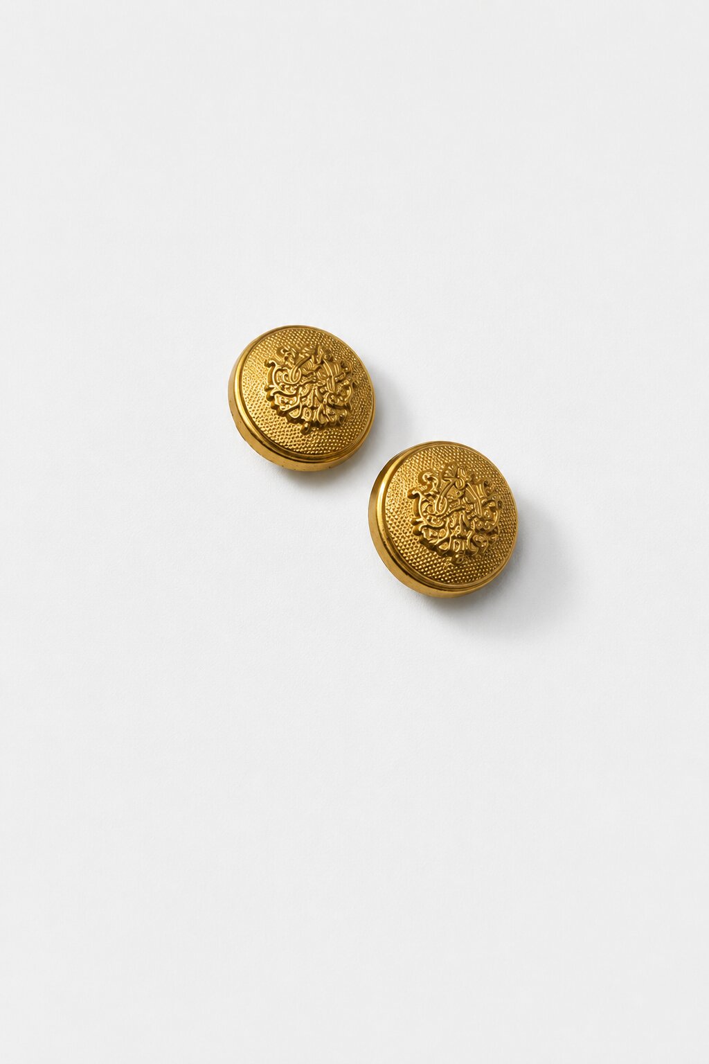 Royal Scroll Crest Designer Ethnic Wear Button Gold Finish for Sherwani and Bandhgala
