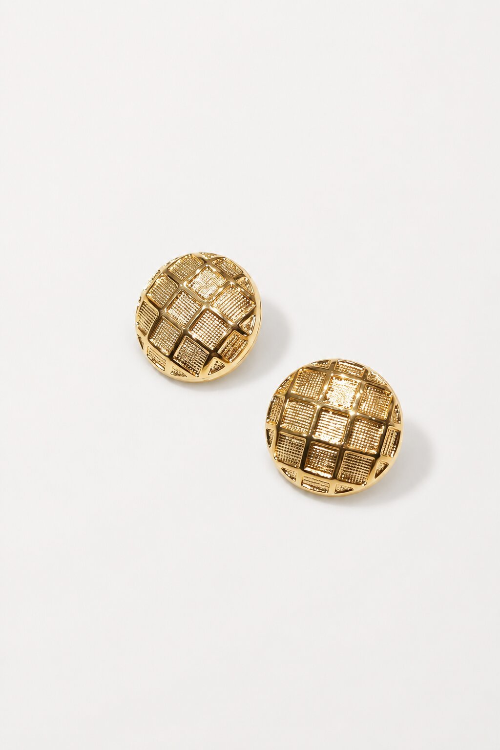 Gold Geometric Checkered Ethnic Wear Button for Sherwani, Bandhgala and Blazer Styling