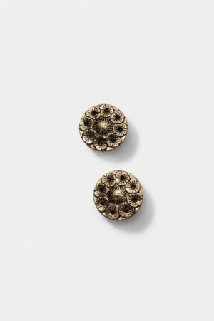Vintage Floral Ethnic Wear Button Antique Gold Finish for Sherwani, Bandhgala and Blazer