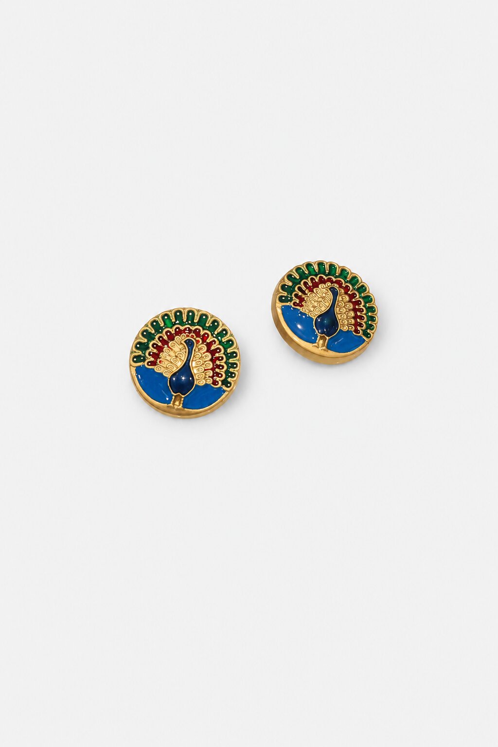 Peacock Enamel Designer Ethnic Wear Button for Sherwani, Bandhgala and Indo Western Wear