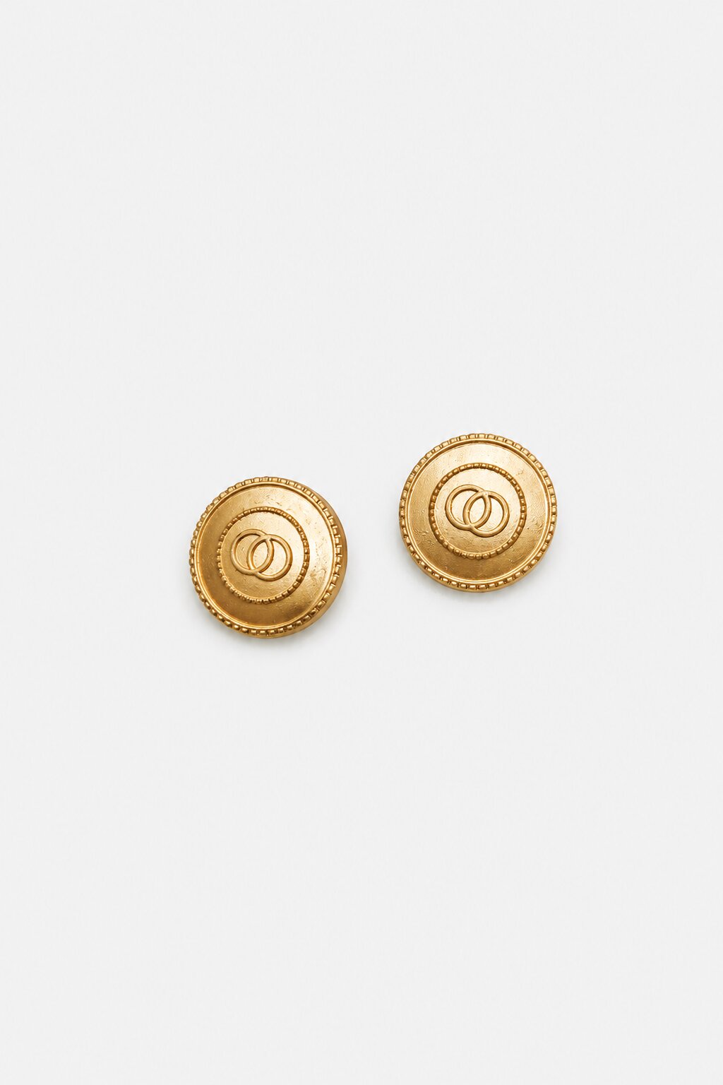 Gold Interlocking Rings Designer Ethnic Wear Button for Sherwani, Bandhgala and Blazer