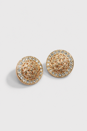 Royal Crystal Filigree Ethnic Buttons