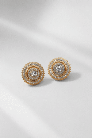 Regal Crystal Halo Ethnic Buttons