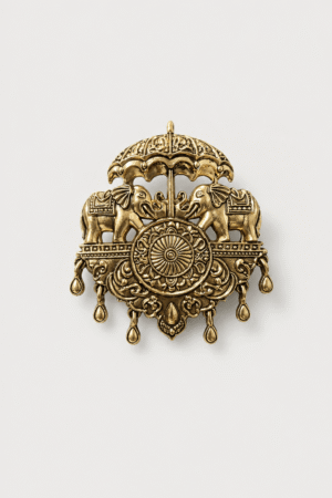 Royal Elephant Chariot Heritage Wedding Brooch