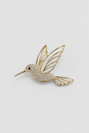 Luxury Diamond Hummingbird Brooch