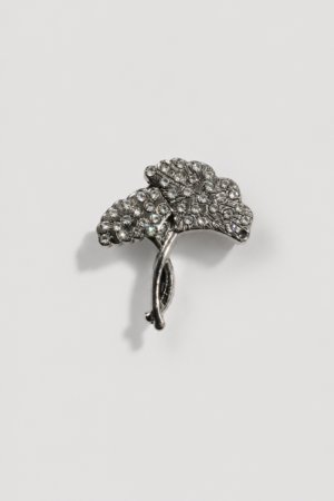 Crystal Leafy Tree Statement Brooch