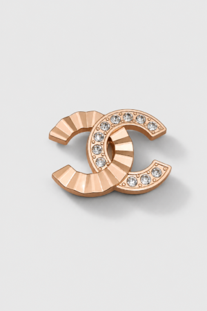 Elegant Rose Gold Crystal Statement Brooch