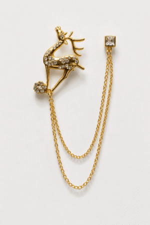 Majestic Deer Chain Brooch