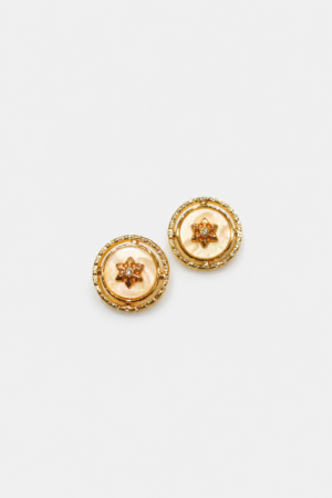 Gold Star Motif Mother of Pearl Ethnic Wear Button