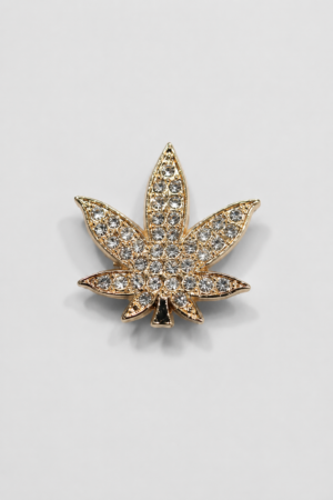 Crystal Gold Leaf Statement Brooch