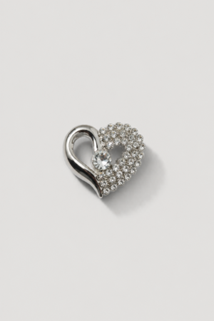 Crystal Heart Elegance Brooch