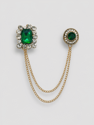 Emerald Royale Chain Brooch