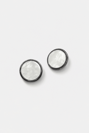 Classic Mother of Pearl Gunmetal Ethnic Wear Button